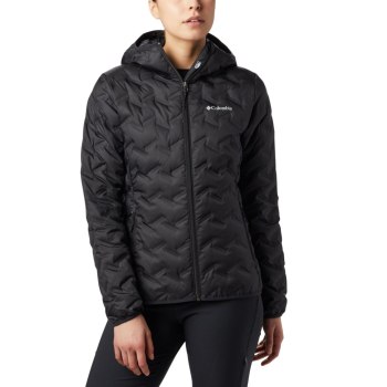 Columbia Ženske Jakne - Delta Ridge Down Hooded Crne | KSAV-82176